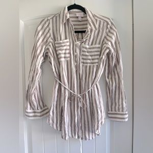 Isabel maternity top Small Maroon/White